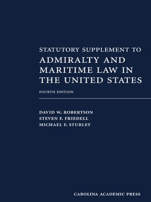 cover image of Statutory Supplement to Admiralty and Maritime Law in the United States